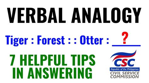 Verbal Analogy Tips For Civil Service Examination Youtube