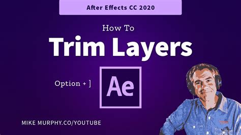 After Effects How To Trim Layers Keyboard Shortcut Youtube