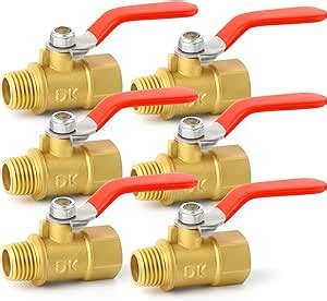 Amazon GASHER 6PCS 1 4 Inch Heavy Duty Brass Ball Valve Shut Off