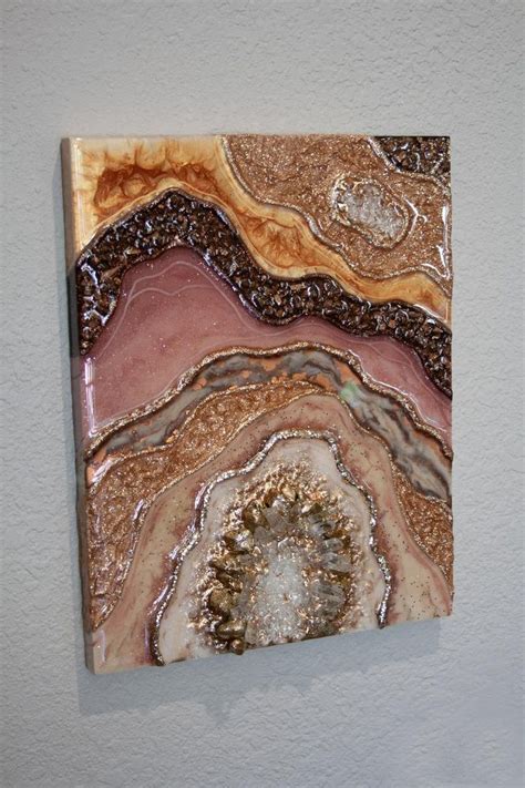 Buy Geode Wall Art With Crystal Quartz By Lisa Gates Geode Art Crystal