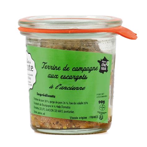 Old-fashioned country terrine with snails - Les Bocaux de Jacote