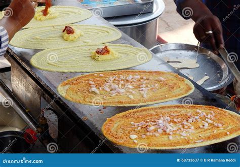 Indian Street Food Popular Dosa Stock Image - Image of dosai, india ...