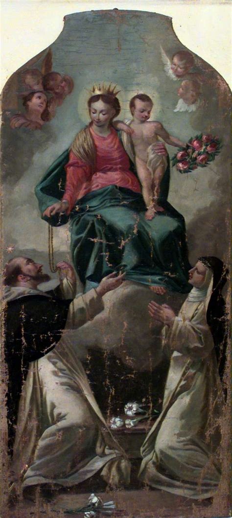 Ambito Bergamasco Sec XVIII Madonna Del Rosario E Santi Immagini