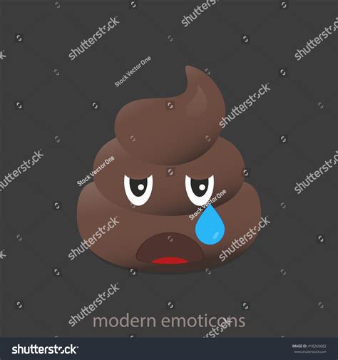 Sad Poo Icon Shit Emoticons Poop Stock Vector Royalty Free 418269682