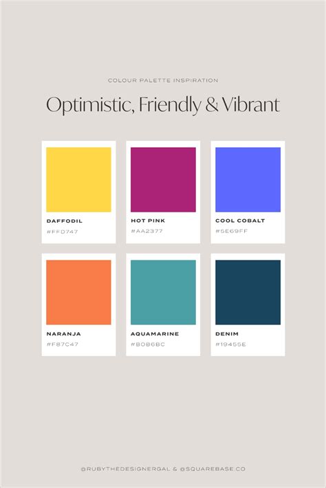 Five Vibrant And Bright Colour Palettes For Your Brand Or Squarespace Website Color Palette