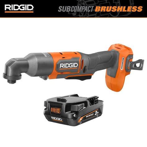 Ridgid 18v Subcompact Brushless Cordless Right Angle Impact Driver With