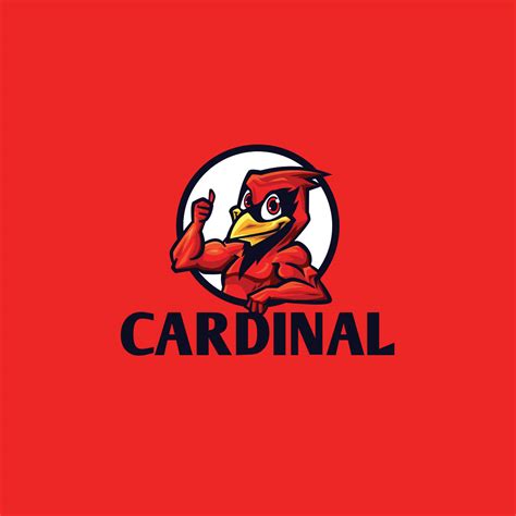 Cartoon Cardinal Charater Mascot Logo - MasterBundles