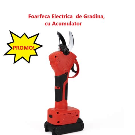 Foarfeca Electrica Gradina Vita De Vie Si Crengi Cu Acumulator Si