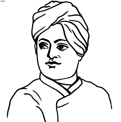 Swami Vivekananda Outline Drawing Clip Art Library