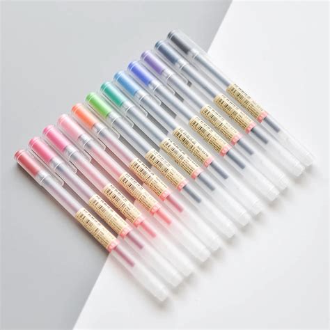 MUJI Style Gel Pens - Set of 12 – NotebookTherapy