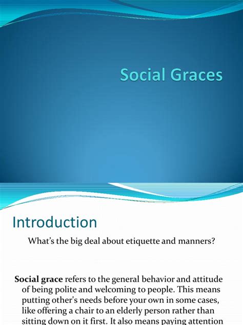 Social Graces Etiquette