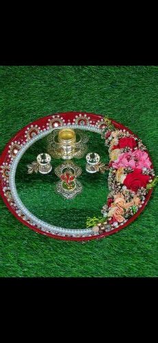 Pink Karwa Chauth Thali Sets 12 Inches At Rs 1200 Piece In Pune ID