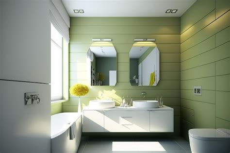 Premium Ai Image Stylish Modern Bathrooms Interior