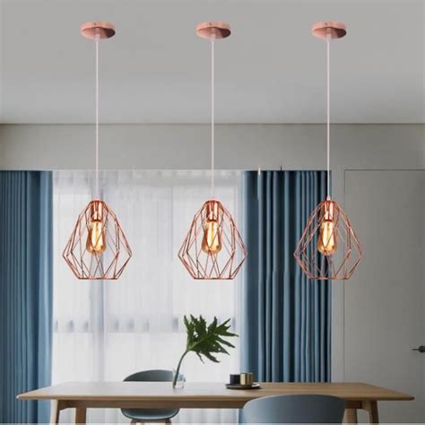 Tempas X Suspension Filaire En Fer Forg E Lustre Plafonnier Cage Or