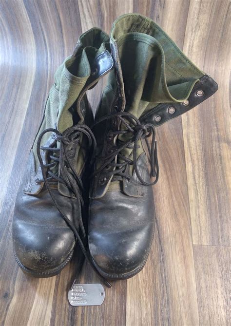 Vietnam War Era U S Panama Sole Jungle Boots Size 10r Item 4459