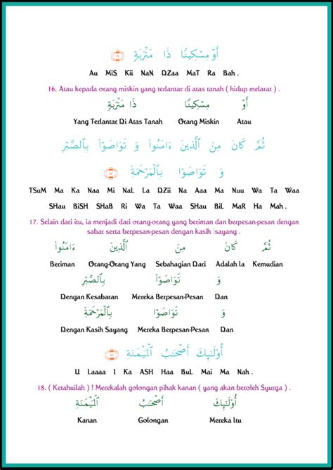 Kitab Jawi Lama Rumi Juz Amma Shurah Al Balad Dan Shurah Asy