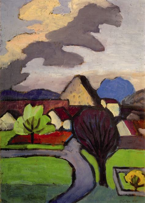 Village with a gray cloud 1939 by Gabriele Münter 1877 1962