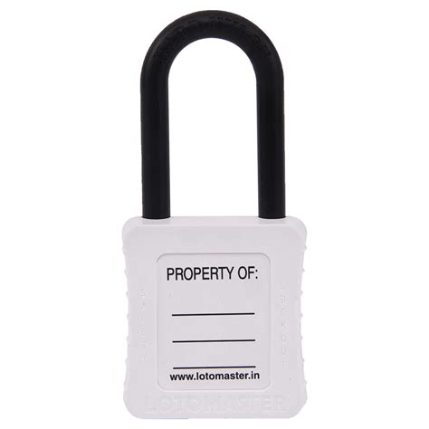 De-Electric Lockout Padlocks 6 Keyed Alike 38mm White - LOTOMASTER