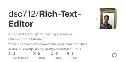 Github Dsc712 Rich Text Editor A Rich Text Editor For React