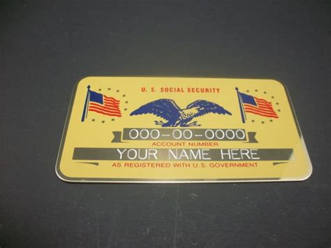 Custom Engraved Metal Social Security Card With Card Holder For Sale From United States