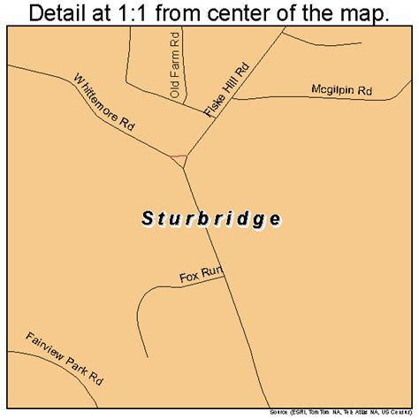 Sturbridge Massachusetts Street Map 2568120