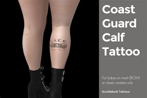 Second Life Marketplace Scuttlebutt Uscg Calf Tattoo