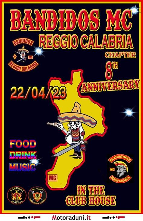 8 ANNIVERSARY BANDIDOS MC REGGIO CALABRIA 2023 Motoparty Reggio