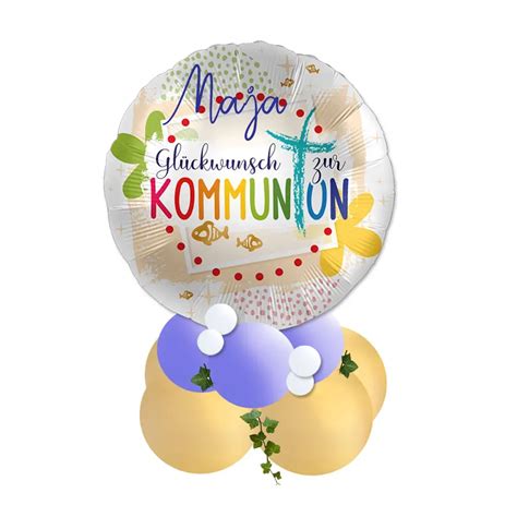 Geschenk Ballon Kommunion Konfirmation 5408K Mit Personalisierung