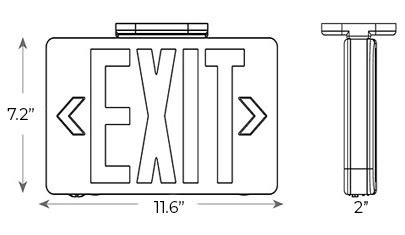 Exit Sign Dimensions