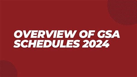 Gsa Schedule 2025 - Gavin Skinner