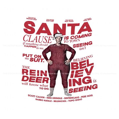 Tim Allen Santa Clause Christmas Movie PNG