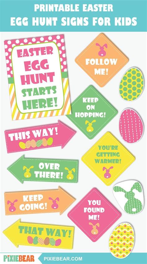 Easter Egg Hunt Signs Printable