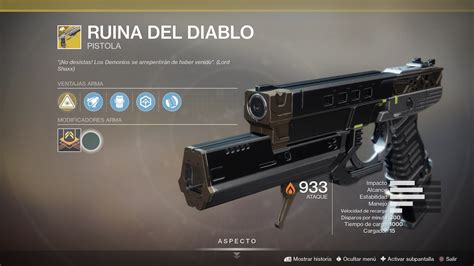 Gu A Destiny C Mo Conseguir La Pistola Ex Tica Ruina Del Diablo