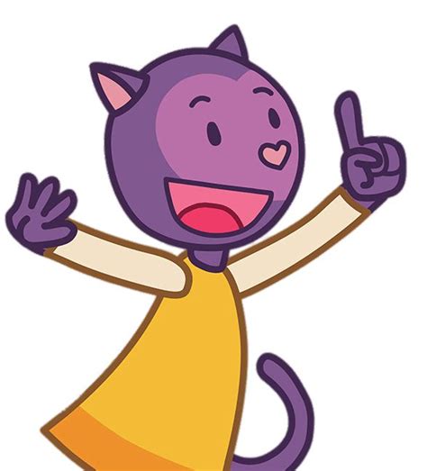 Misha The Purple Cat Finger Up Transparent Png Stickpng Purple Cat