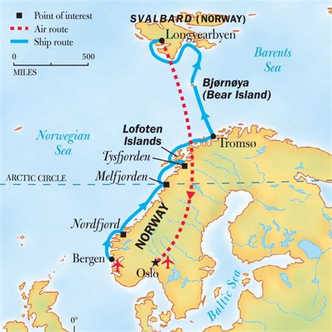 Norwegian Fjords Map