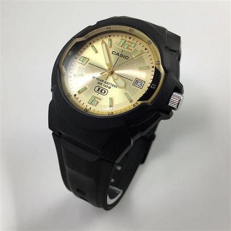 Casio Mens 10 Year Battery Sport Watch Blackgold Mw600f 9av