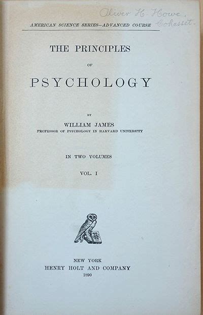 The principles of psychology by William James - 1890 - from Jeremy Norman & Co., Inc. (SKU: 44554)