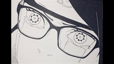 How To Draw Sarada S Mangekyou Sharingan Easy Steps Manga Drawing