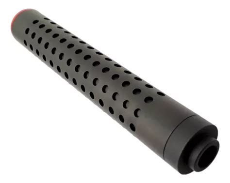 Supressor Silenciador Furado Airsoft Aeg 31x200mm Rosca Esq