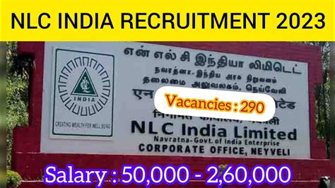 NLC Neyveli Lignite Corporation Recruitment 2023 Apply Online For 294