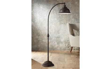 Franklin Iron Works Wyatt Ii Industrial Rustic Farmhouse Arc Floor Lamp