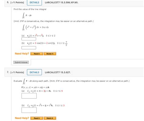 Solved 6 1 Points DETAILS LARCALCET7 15 3 506 XP MI Chegg