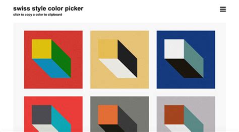 Swiss Style Color Picker