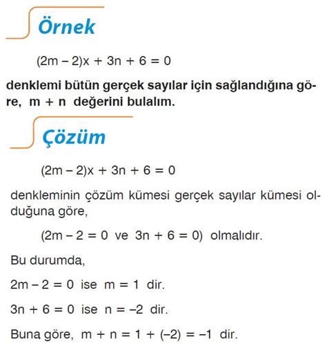 S N F Birinci Dereceden Bir Bilinmeyenli Denklemler Soru Z Mleri