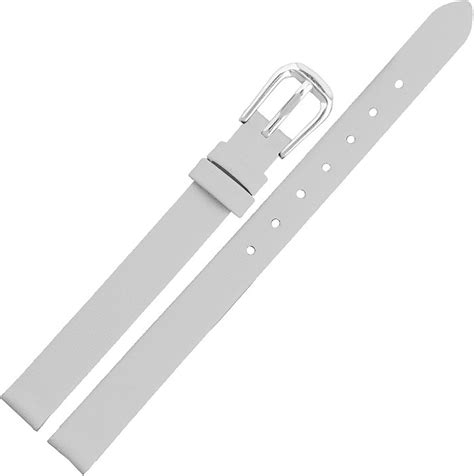 Bracelet De Montre Pour Femme En Cuir V Ritable Blanc Mm Amazon Fr