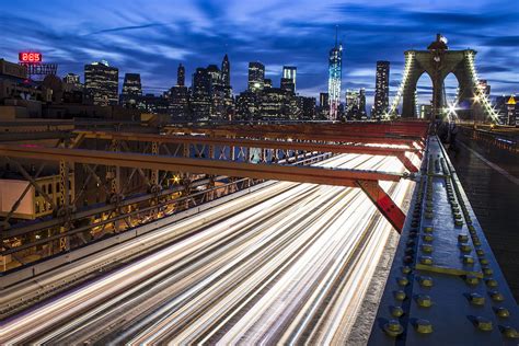 Brooklyn Bridge at Night Photograph by Laura Keller - Fine Art America