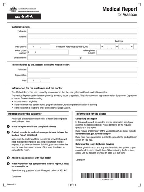 Centrelink Medical Certificate Fill Online Printable Within Simple