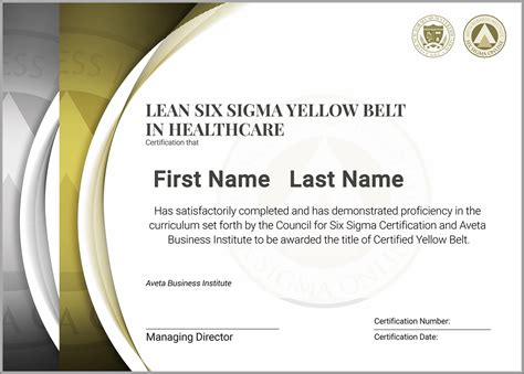 Lean Six Sigma Yellow Belt Training Certification In Healthcare