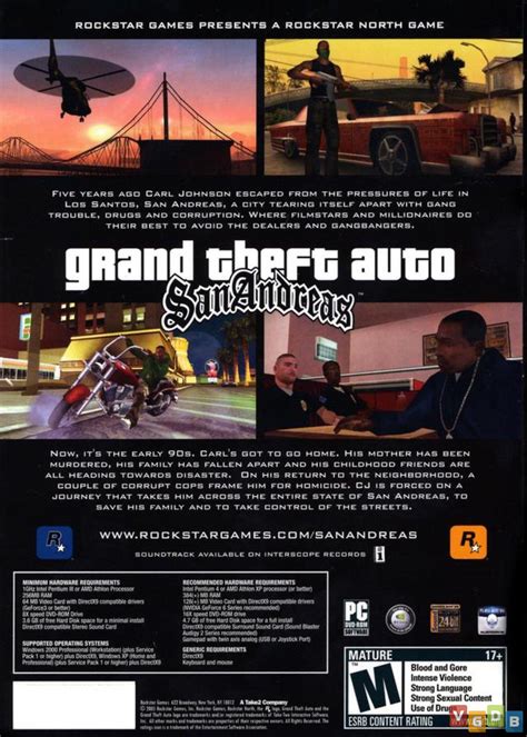 Grand Theft Auto San Andreas Vgdb V Deo Game Data Base