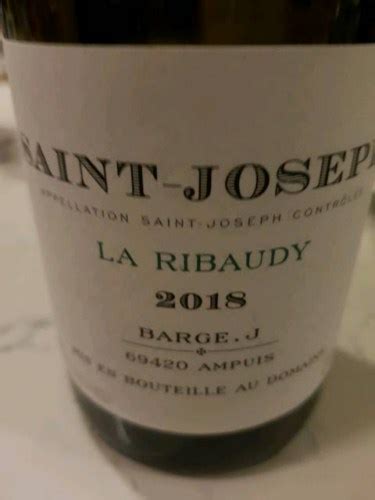 Gilles Barge La Ribaudy Saint Joseph Blanc Vivino